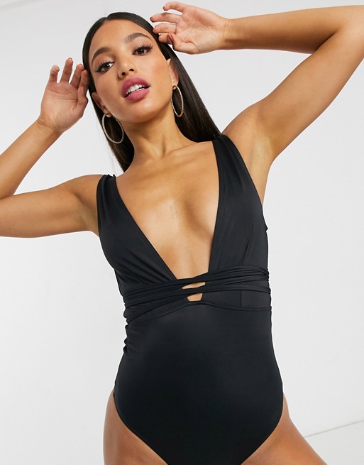 Belted swimsuit ASOS Tall